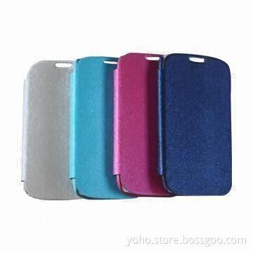 Leather Cases for Samsung Galaxy SIII, Stand Any Degree/Magnetic Inside/PC Back Shell to Protect
